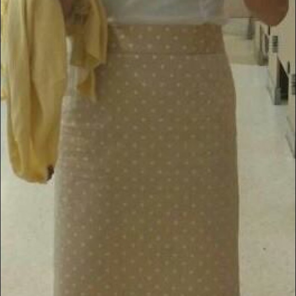 J. Crew Dresses & Skirts - J. Crew Polka Dot pencil skirt - just below knee